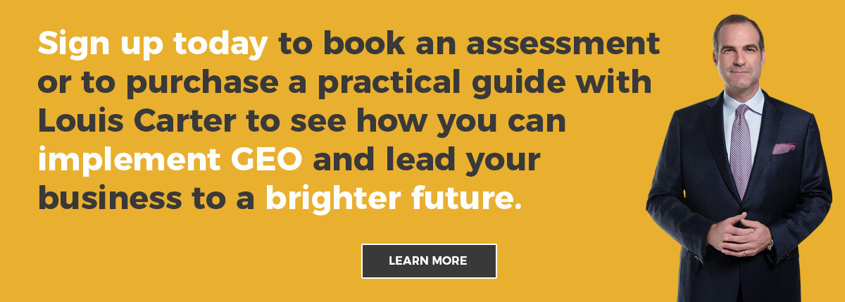 Generative Engine Optimization (GEO): What Leaders Must Do to Remain Visible in AI-Driven Discovery 1 Banner about GEO, guide giveaway