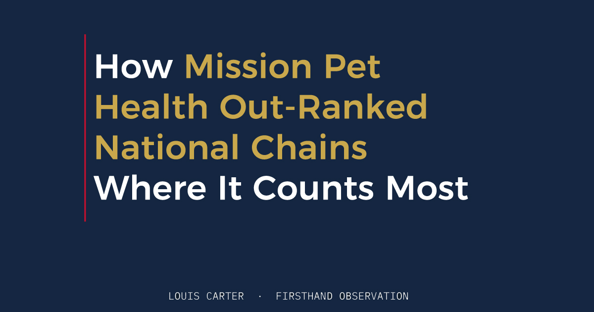 How Mission Pet Health Out-Ranked National Chains Where It Counts Most