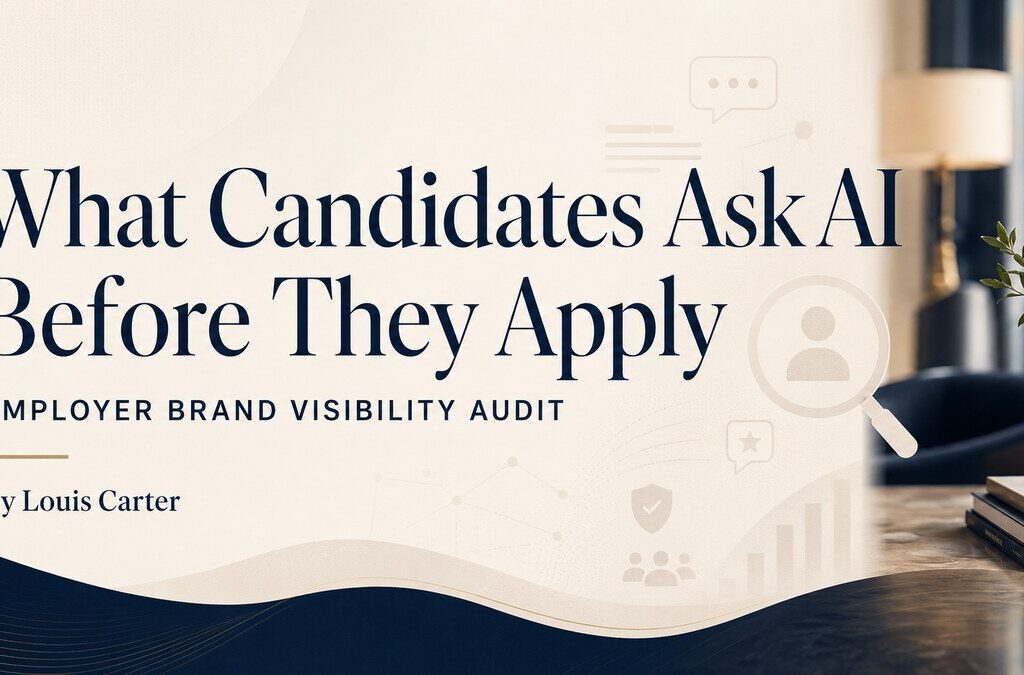 What Candidates Ask AI Before They Apply: The Employer Brand Visibility Audit 1 Employer brand visibility audit: what candidates ask AI before they apply, by Louis Carter